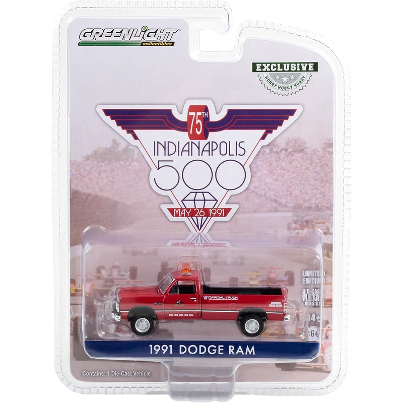 Greenlight 75th Indianapolis 500 Exclusive  1991 Dodge Ram Fire Truck (1:64 Scale Die-Cast)