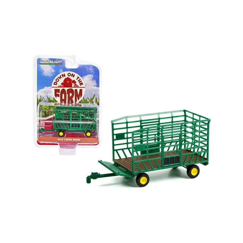 Greenlight Down on the Farm  Bale Throw Wagon 1:64 Scale Die-Cast Accessory