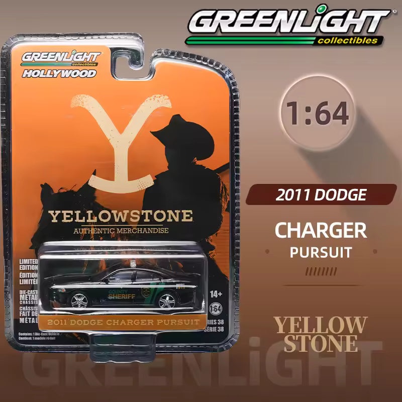 Greenlight Hollywood  Yellowstone 2011 Dodge Charger Pursuit (County Sheriff) Die-Cast Car 1:64 Scale