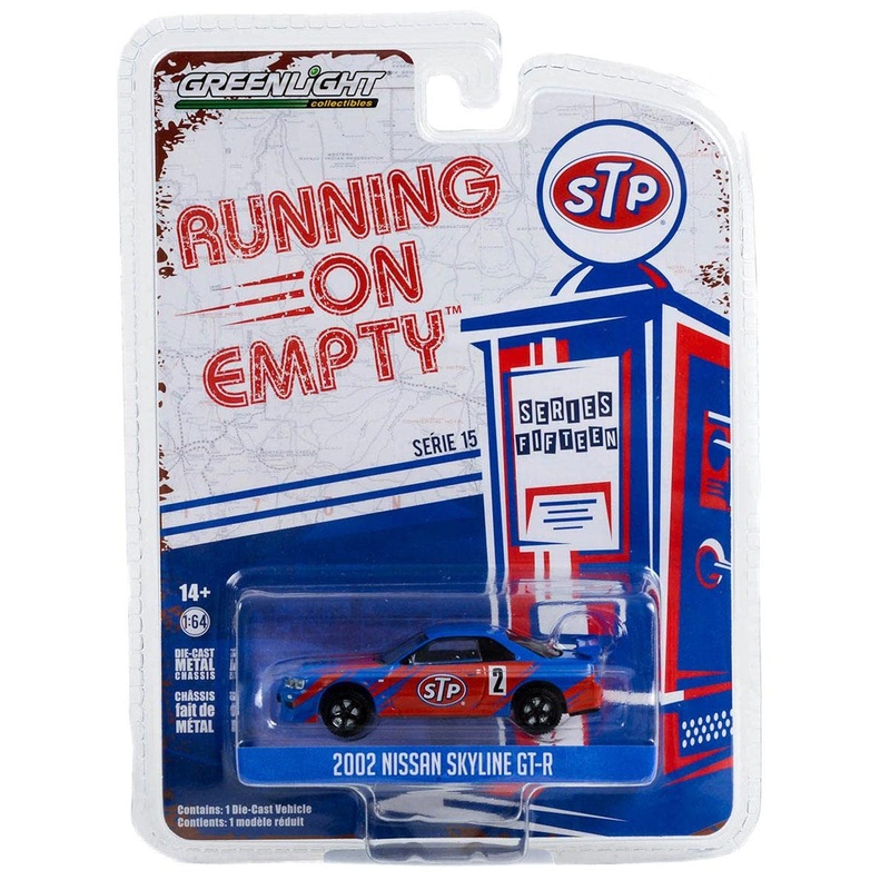 Greenlight Running on Empty  2002 Nissan Skyline GT-R (R34) 1:64 Scale Die-Cast Car