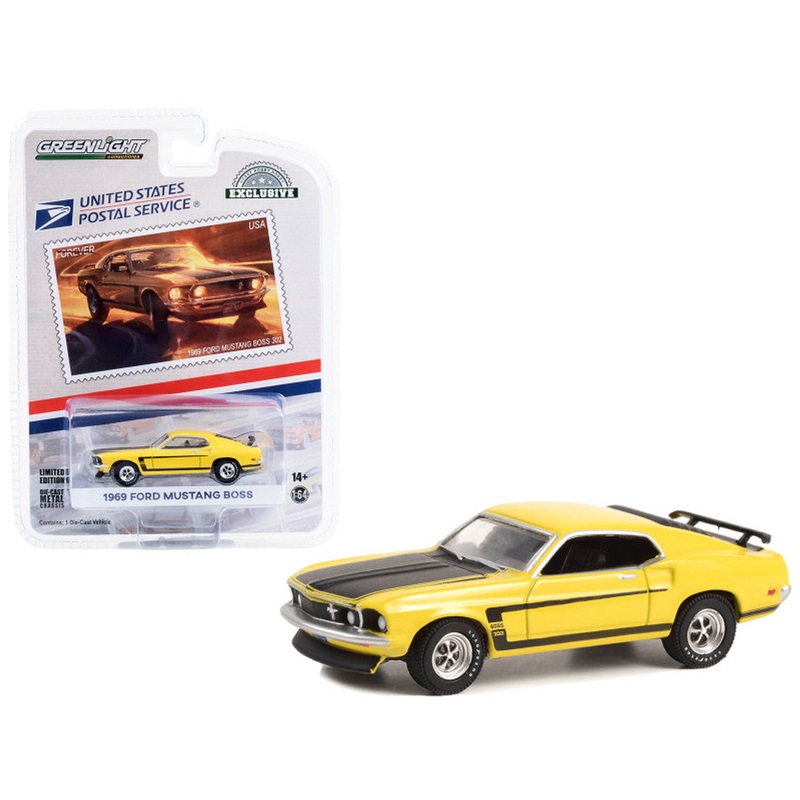Greenlight USPS Exclusive  1969 Ford Mustang Boss 302 Die-Cast Car (1:64 Scale)