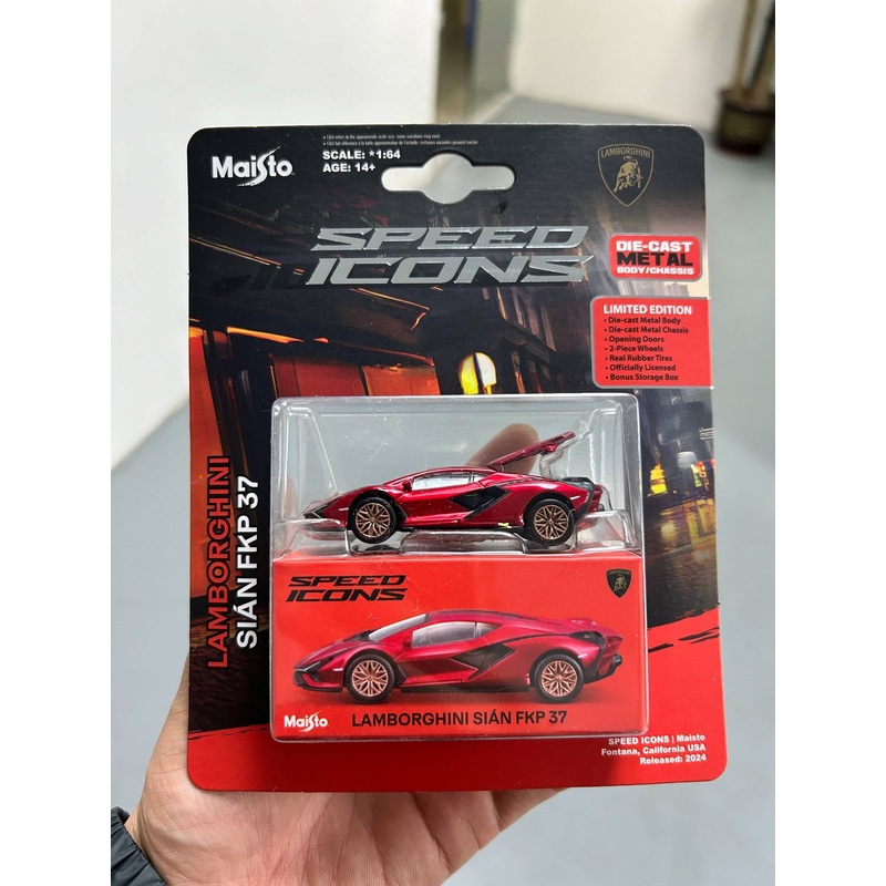 Maisto Speed Icons - Lamborghini Sin FKP 37 : Red, 1:64 Scale