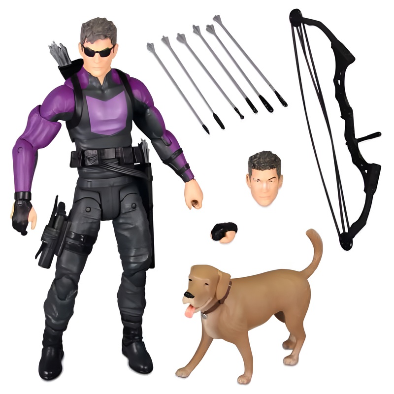 Marvel Hawkeye (with Lucky the Pizza Dog) Action Figure (Special Collector Edition)