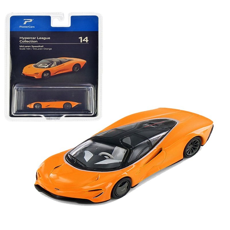 PosterCars 1:64 McLaren Speedtail  McLaren Orange | Hypercar League Collection No.14 Diecast Model