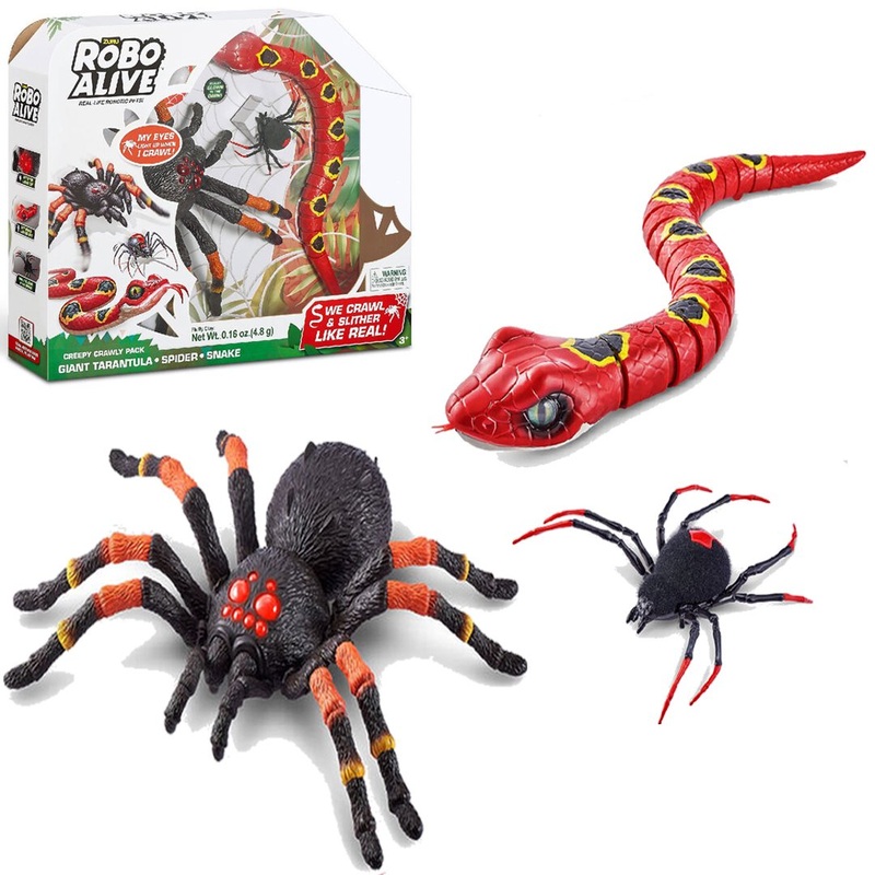 Robo Alive Giant Tarantula by ZURU  Creepy Crawling Fun with Web Slime! Perfect Prank Toy for Kids & Teens