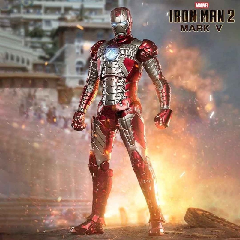 ZD Toys Ultimate Action Figure 1:10 Scale Iron Man MarkV   Marvel Studio Edition with LightUp Function