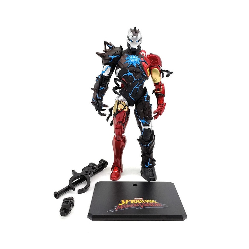 ZD TOYS Venomized Iron Man Action Figure  7 Marvel Spider-Man Maximum Venom Series