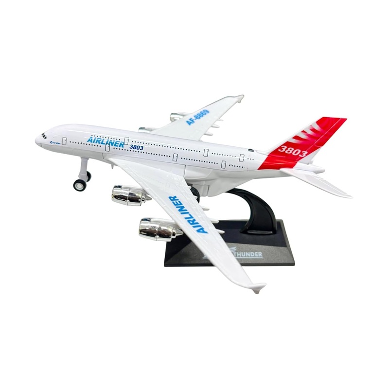 Airplane! 1:400 Scale Die-Cast Airliner  Pullback Toy Plane with Lights & Sounds | Premium Collectible Model
