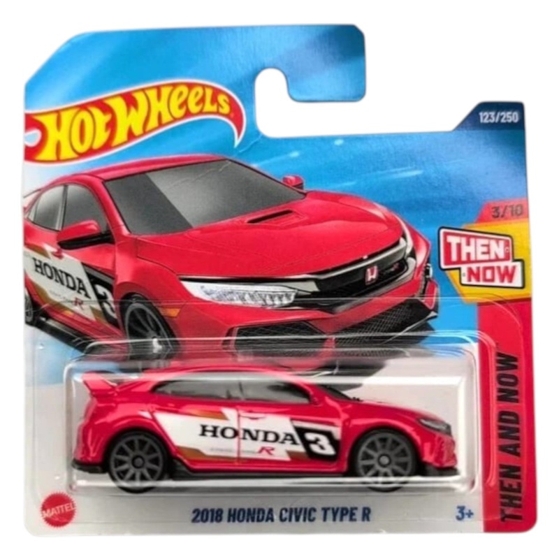 Hot Wheels 2018 Honda Civic Type R (Red)  Then And Now Series 3/10 | Die-Cast Car for Kids 3+ Years