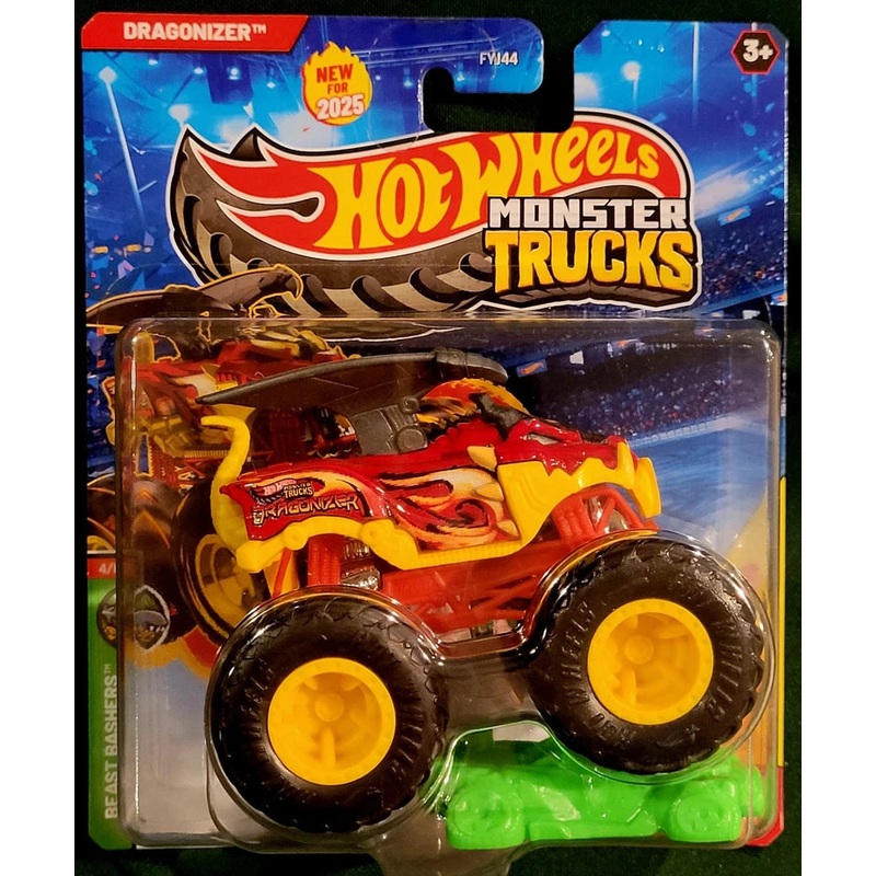 Hot Wheels Monster Trucks JCD69 Dragonizer  Beast Bashers Series  for Kids & Collectors