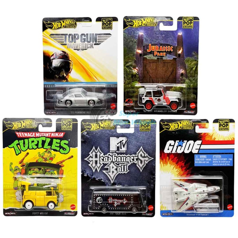 Hot Wheels Premium 2025 Pop Culture K Case  5 Car Set (HXD63955K)