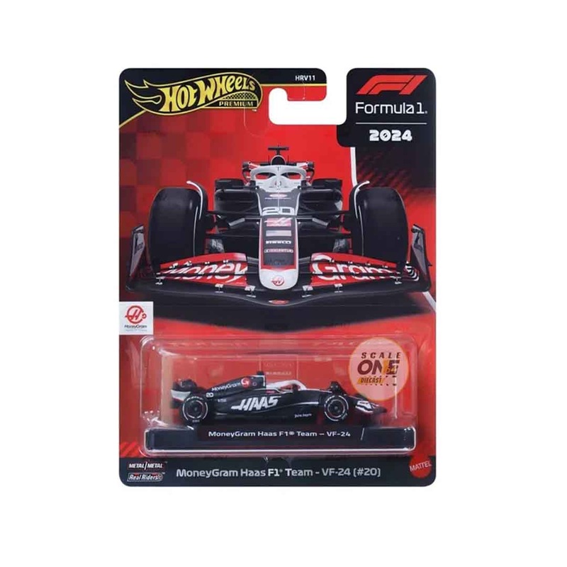 Hot Wheels Premium F1 Series 2024  MoneyGram Haas VF24 #20 (Kevin Magnussen / Hlkenberg)