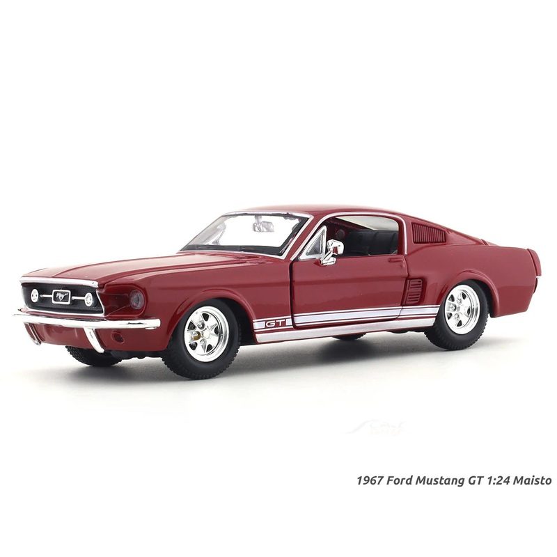 Maisto 1:24 Scale DieCast Model  1967 Ford Mustang GT (Red Hardtop)