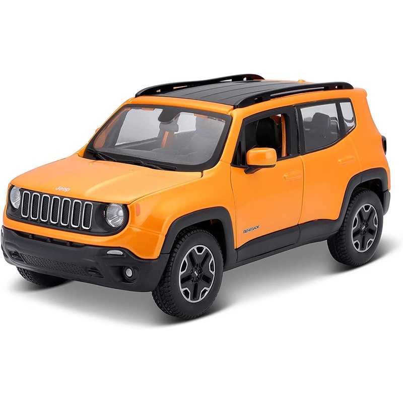Maisto 1:24 Scale DieCast Model  2017 Jeep Renegade SUV (Metallic Orange with Black Roof, Special Edition)