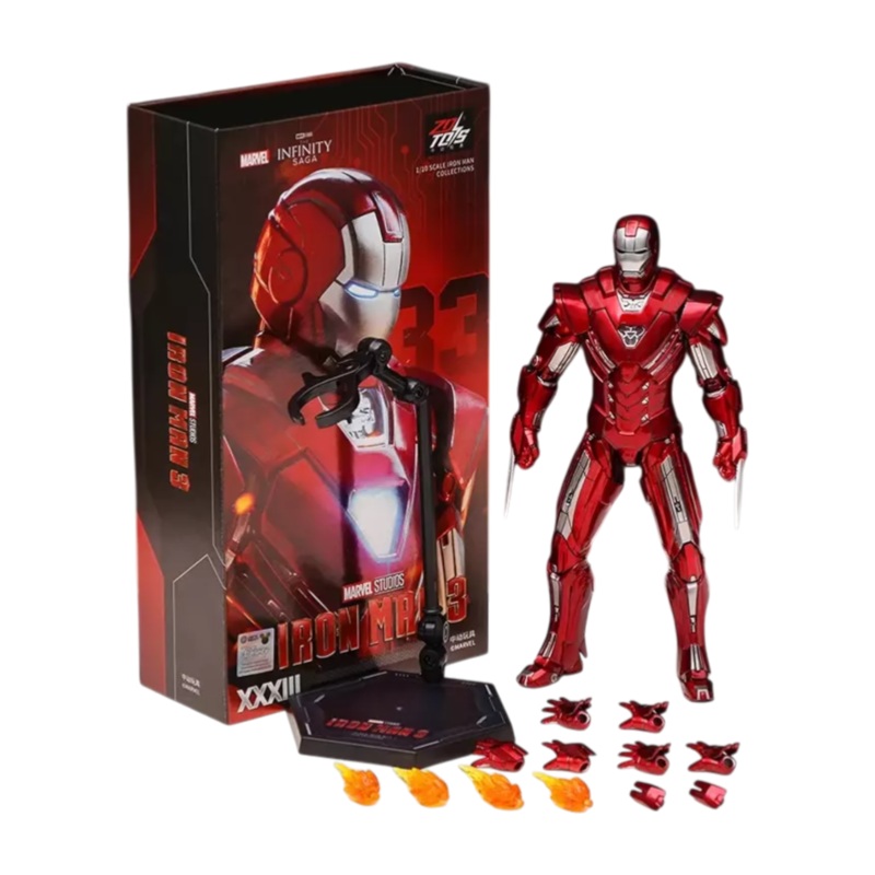 ZD Toys Ultimate 7 Iron Man Mark 3 Action Figure  Marvel Avengers Collectors Edition (No Light Function)