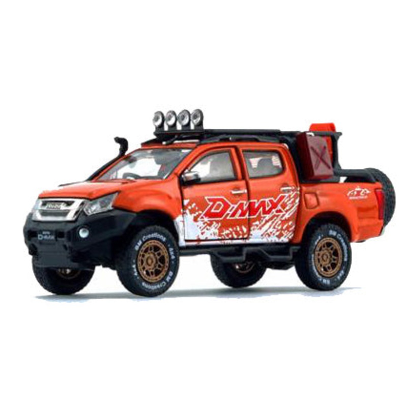 BMC 1/64 Isuzu D-Max 2018 - Orange with Sticker w/ Accessory Pack -RHD- Diecast Car