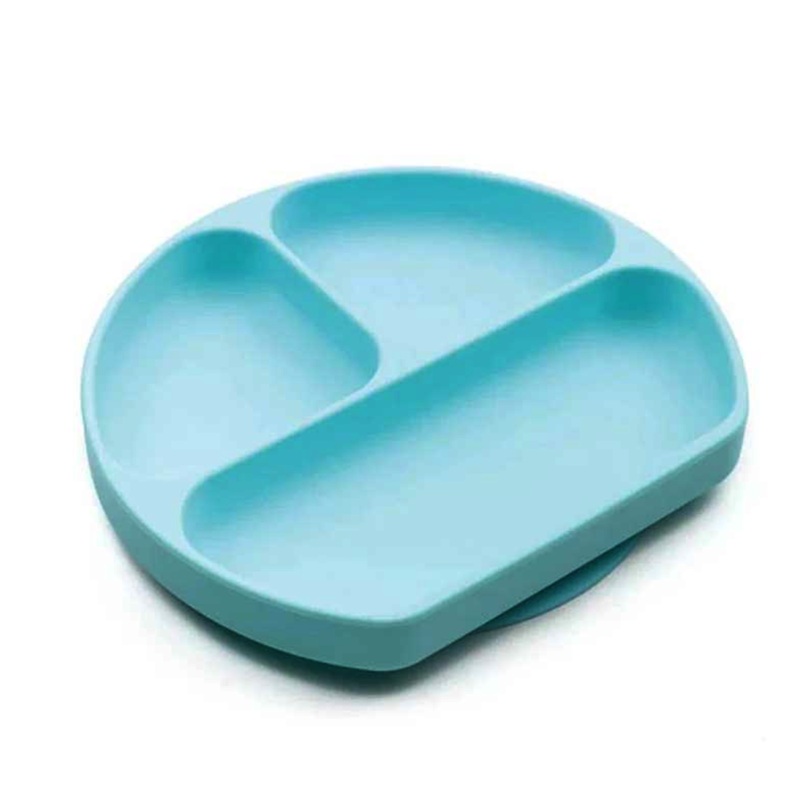 Bumkins Silicone Grip Dish Blue for Toddlers