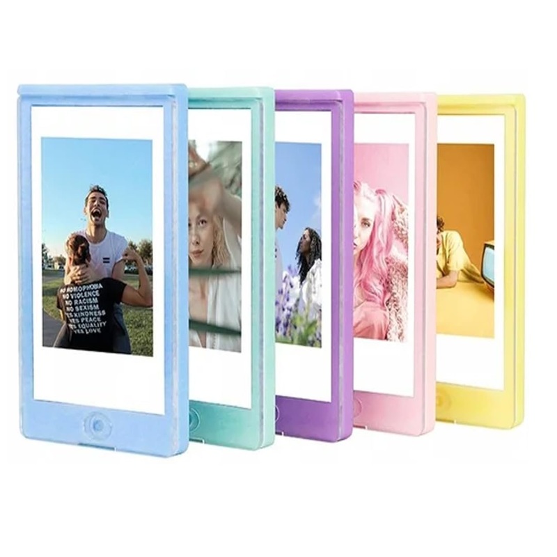 Fujifilm Instant Camera Accessories - Acrylic Photo Fram 8x8 With Instax Mini Display, Magnetic Back & Stand, Frameless Photo Holder for Desk, Wall Mount or Kitchen Fits
