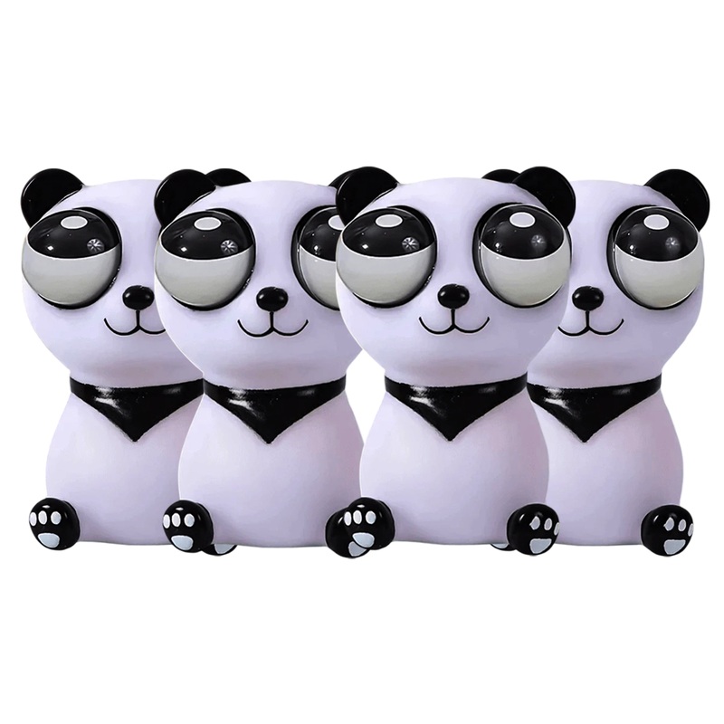 Squishy Eye-Popping Panda 4 Pieces