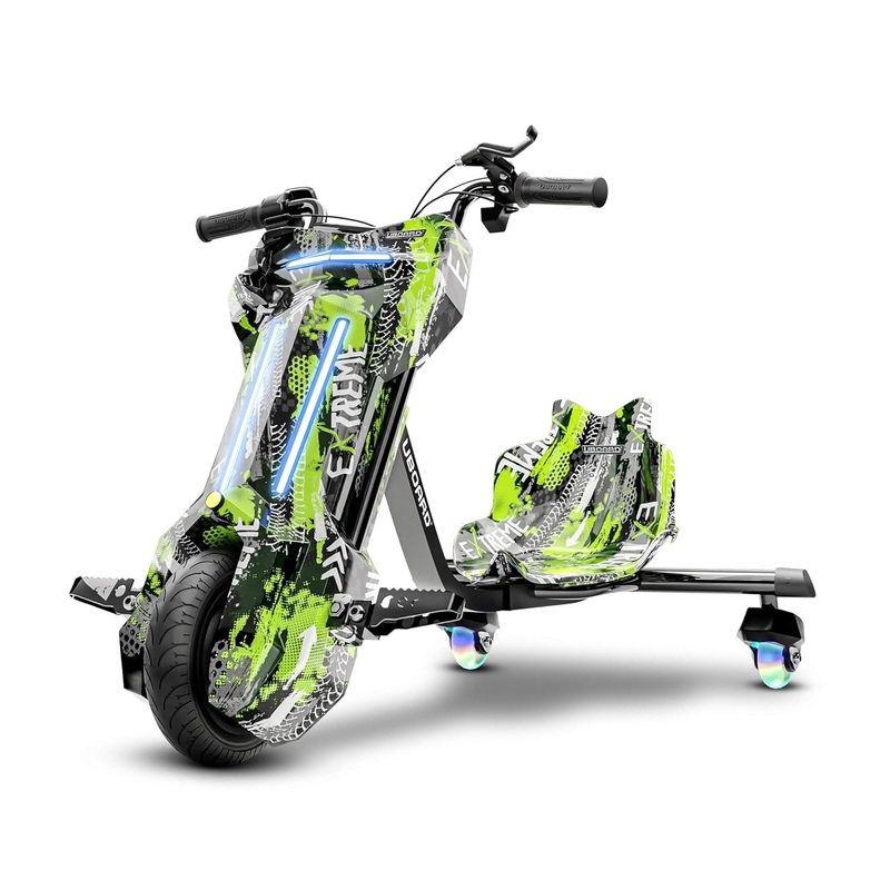 Uboard 3-Wheel Drifter for Kids 6+: LED Lights, Bluetooth, Front Disc Brakes
