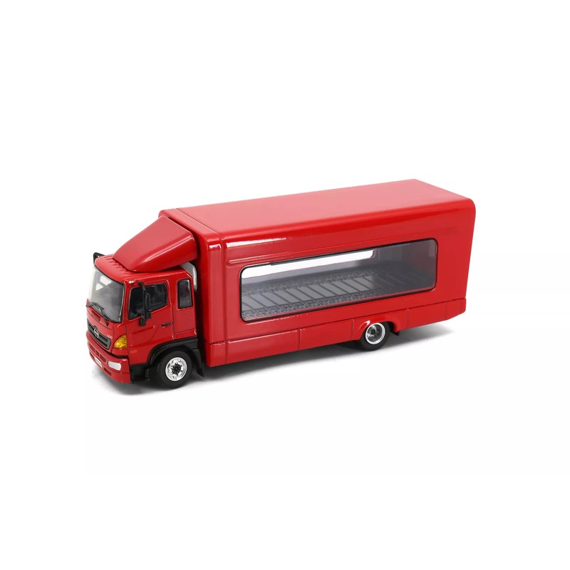UNIQUE MODEL - Tiny City Die-cast Model Car - HINO500 Covered Vehicle Transporter (Red)