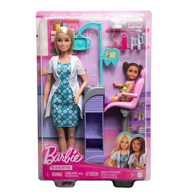 Barbie Careers Dentist Doll and Playset with Accessories, Medical Doctor Set, Toys