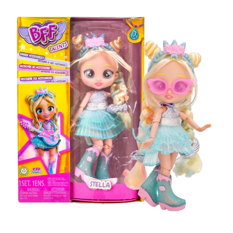 BFF Talents Cry Babies- Doll for Kids IMC Toys Stella - 8 inch/ 20 cm