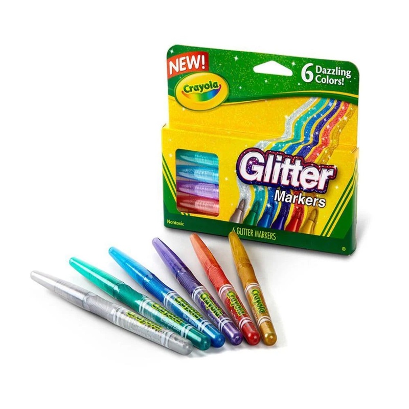 Crayola Glitter Markers. 6 Dazzling Colour