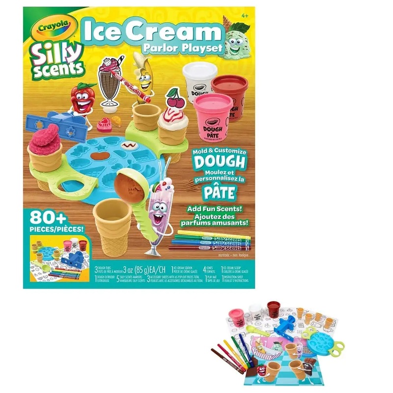 Crayola Silly Scents Ice Cream Parlor Play Dough Playset for 4+ Years