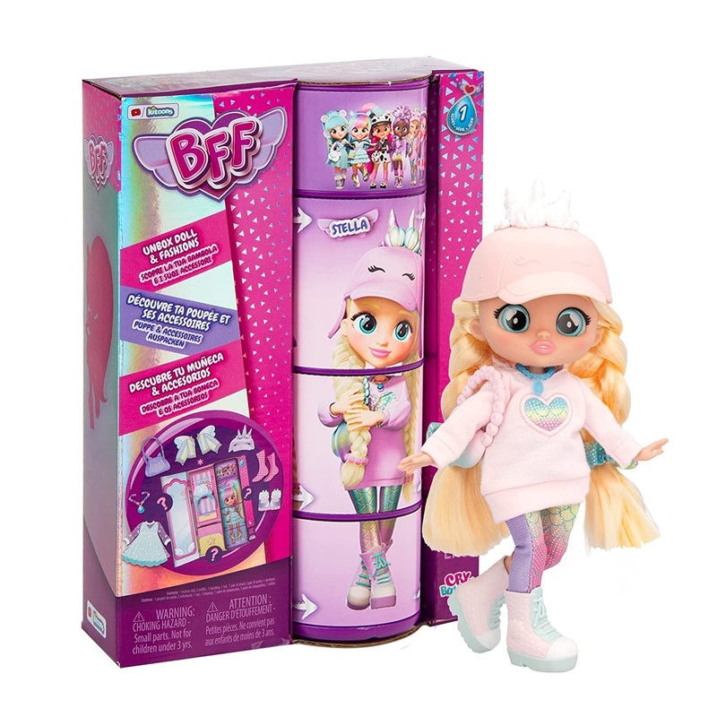 Cry Babies BFF Stella Fashion Doll with Surprises Including Outfit and Accessories for Fashion Toy