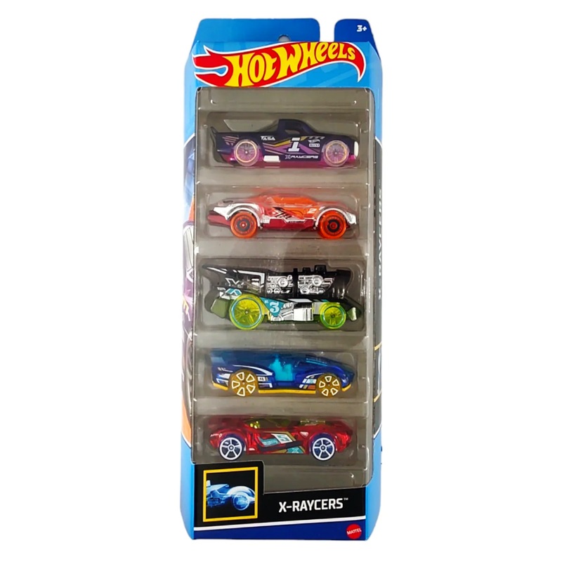 Hot Wheels 5 Car Gift Pack with 5 Premium Diecast Models - X-Raycers