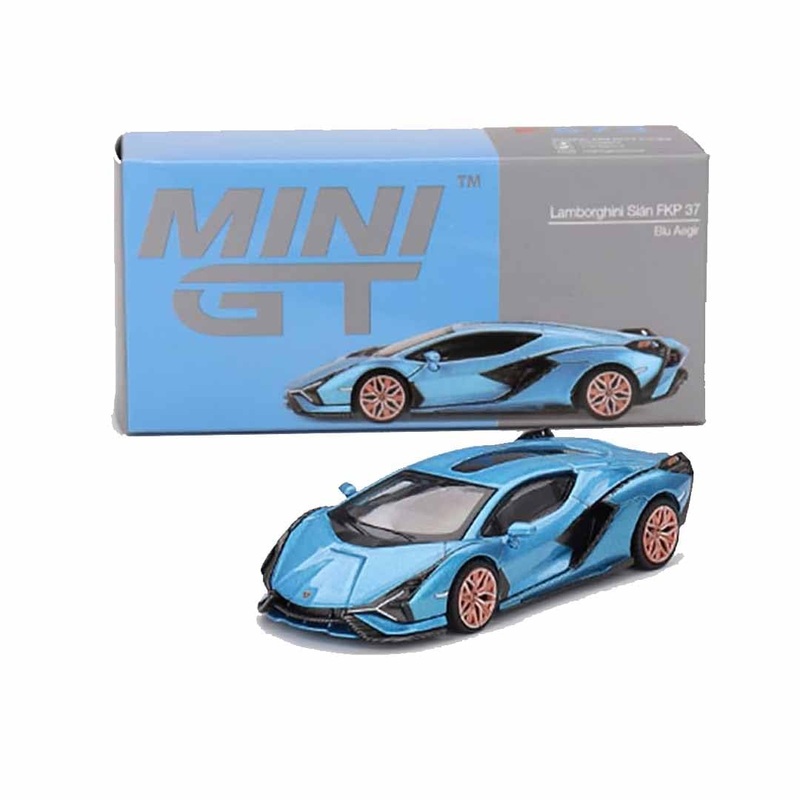 MiniGT Lamborghini Sian FKP 37 Blu Aegir Blue Metallic Limited Edition 1:64 Model