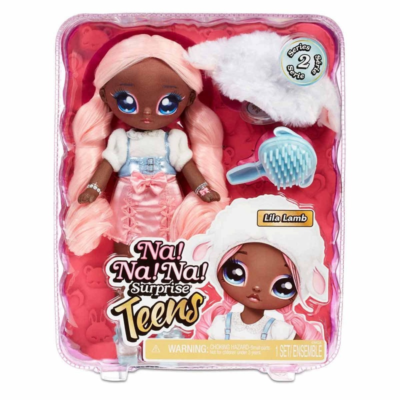 Na! Na! Na! Surprise Teens Fashion Doll-Collectable-27.94cm Soft Fabric Doll, Sheep Inspired with Pink Hair-Lila Lamb, 28 CM