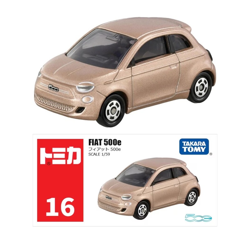 Takara Tomy Tomica 16 FIAT 500e Metal Diecast Model
