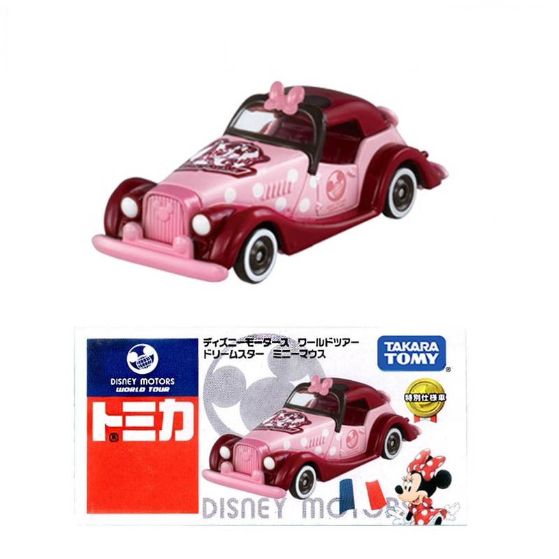 Tomica Disney Motors Diecast Model Car - World Tour Dream Star Minnie