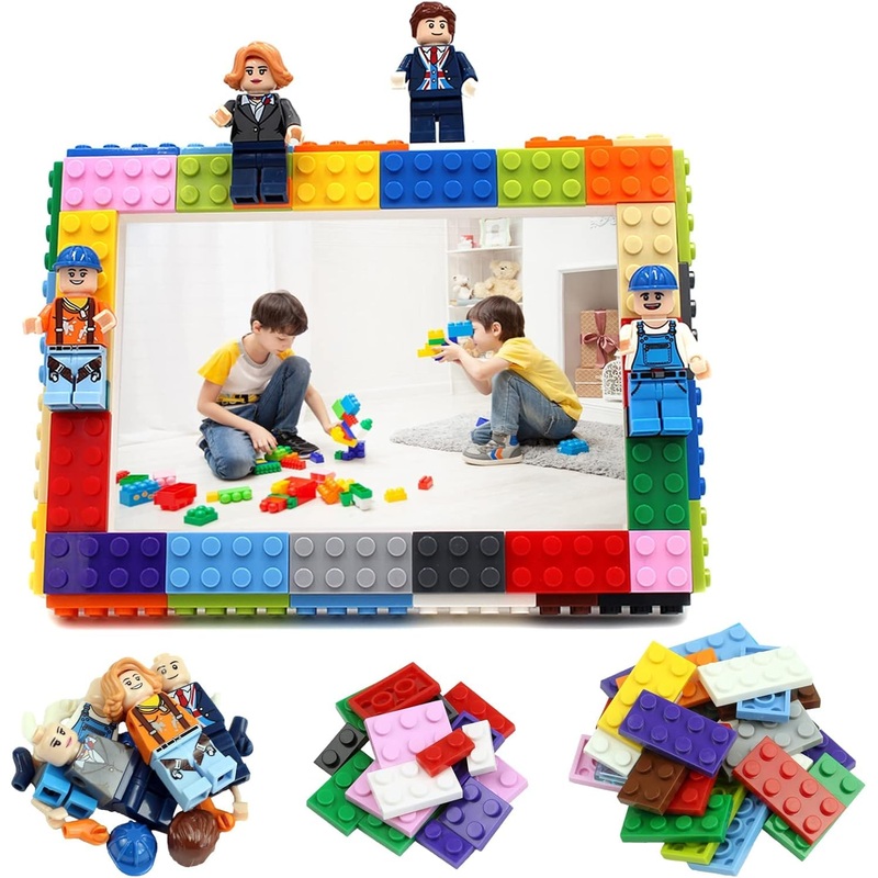 Building Blocks Photo Frame 5" X 7" Inches with figures and blocks best for gifting and more