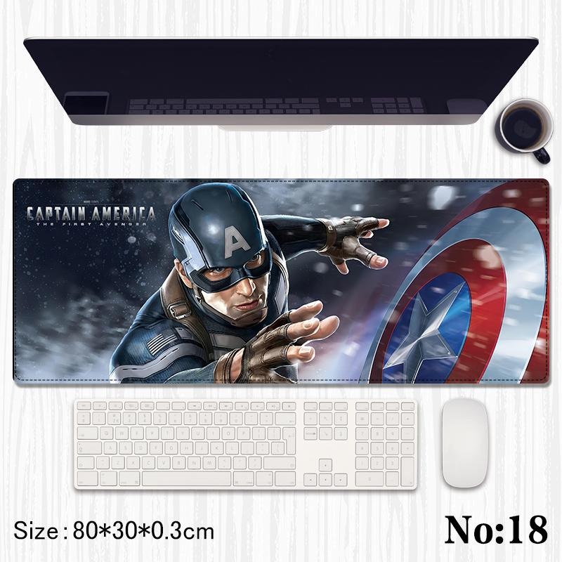 Captain America Printed Mouse Pad, Desk Mat Rubber Base for Desktop , Laptop , Keyboard , Mouse