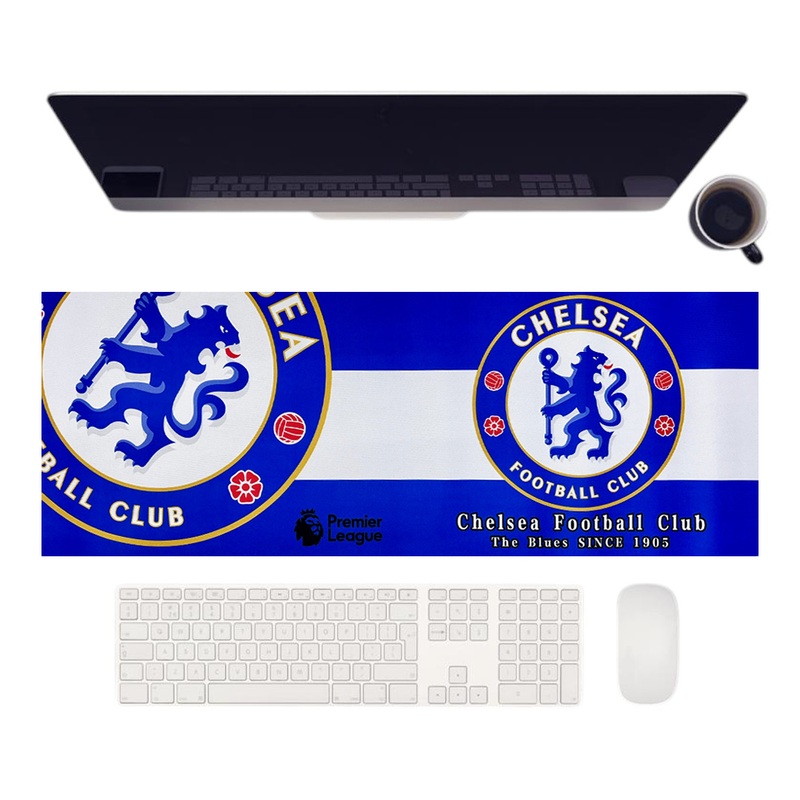 Chelsea Football Club Printed Mouse Pad, Desk Mat Rubber Base for Desktop , Laptop , Keyboard , Mouse