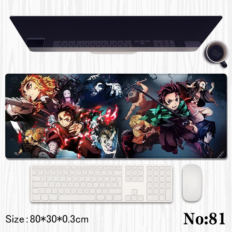 Demon Slayer Printed Mouse Pad, Desk Mat Rubber Base for Desktop , Laptop , Keyboard , Mouse