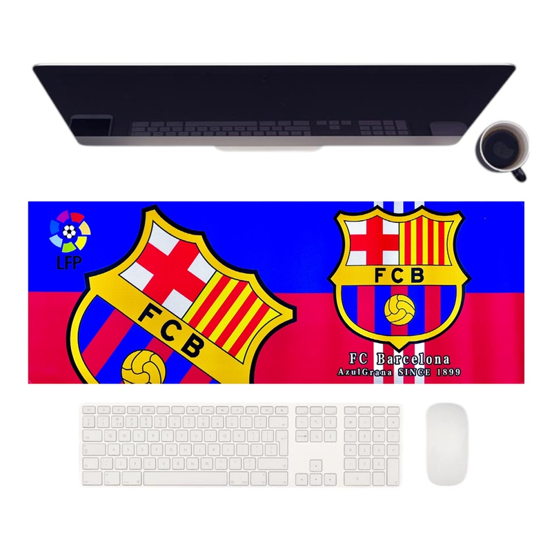 FCBarcelona Printed Mouse Pad, Desk Mat Rubber Base for Desktop , Laptop , Keyboard , Mouse