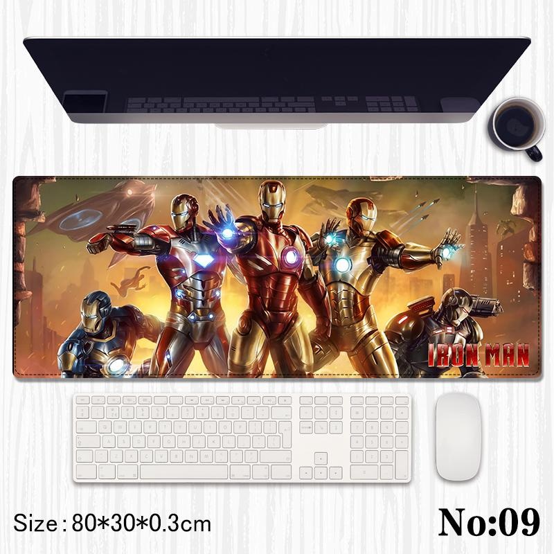 Iron man Printed Mouse Pad, Desk Mat Rubber Base for Desktop , Laptop , Keyboard , Mouse