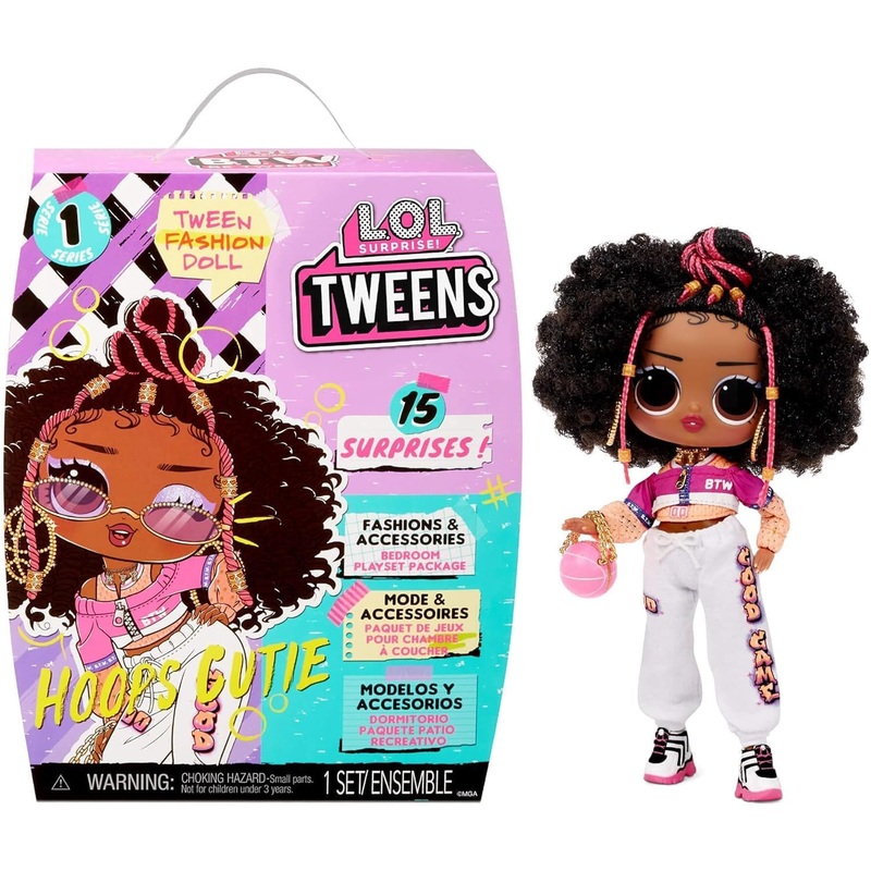 L*O*L. Surprise! L*O*L Tweens Fashion Doll with 15 Surprises for Kids Age 3 - Hoops Cutie