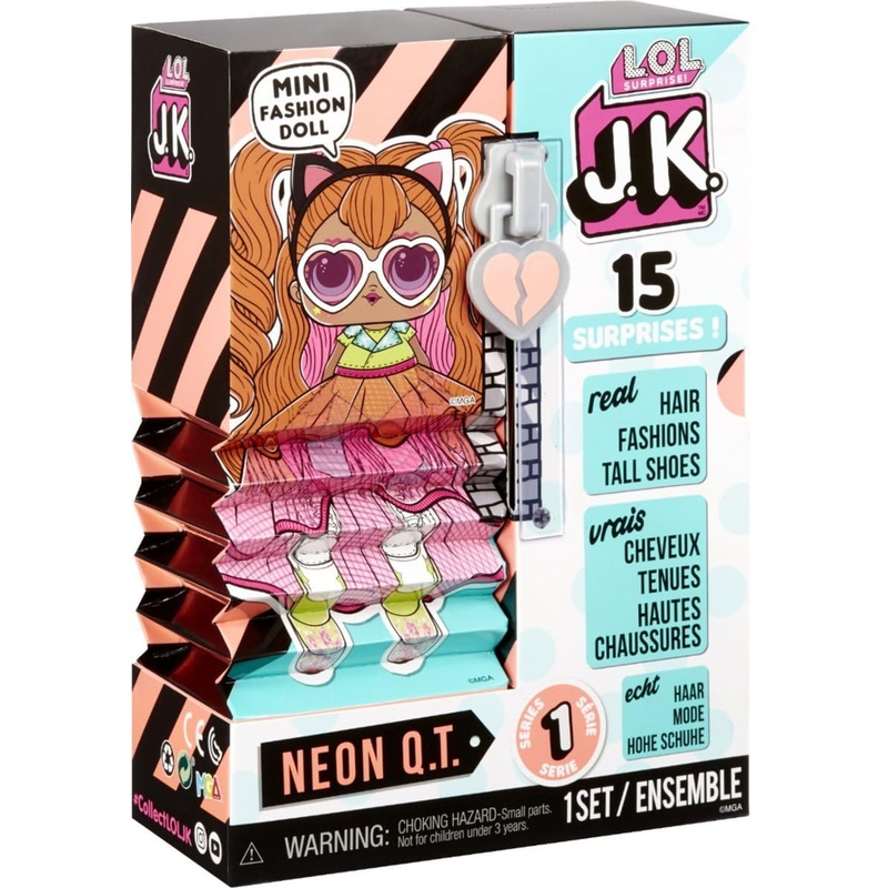 L.O.L Surprise! O.M.G. Fashion Doll with More Surprises for Kids Age 3+ (J.K Dolls - Neon Q.T)