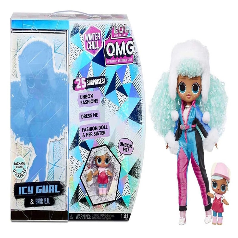 LOL Surprise! O.M.G. Fashion Doll with More Surprises for Kids Age 3+ (ICY Gurl & BRRR B.B)