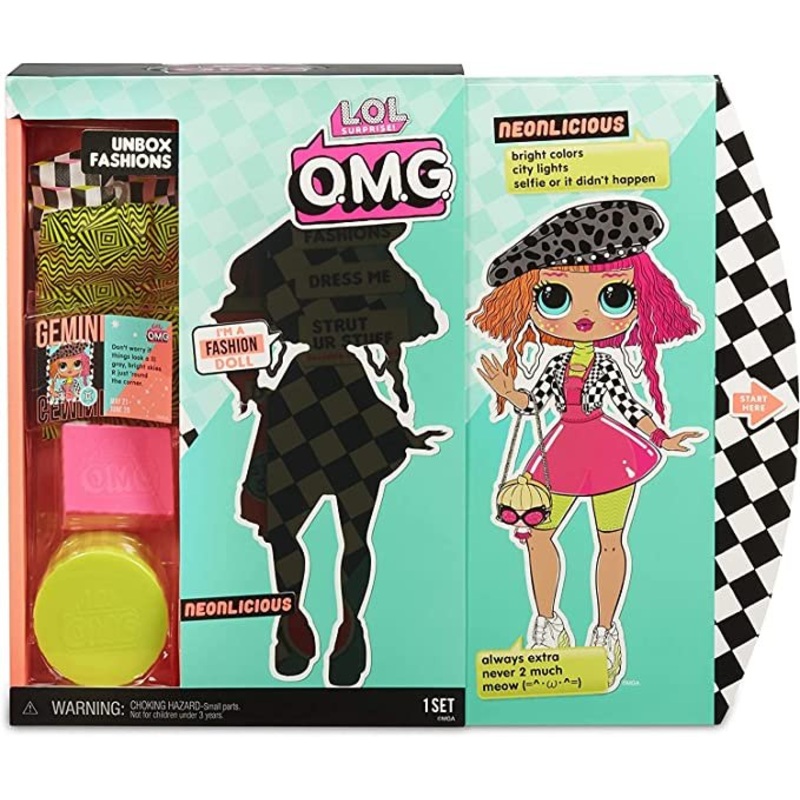 LOL Surprise! OMG Fashion Doll Great Gift for Kids Ages 4+ (NEONLICIOUS 20 Surprises)