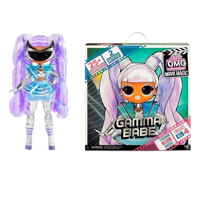 LOL Surprise OMG Movie Magic Gamma Babe Fashion Doll with 25 Surprises Including 2 Outfits, 3D Glasses,Accessories, Reusable PlaysetaaGift for Kids, Toys for Girls Boys Ages 4 5 6 7+ Years Old