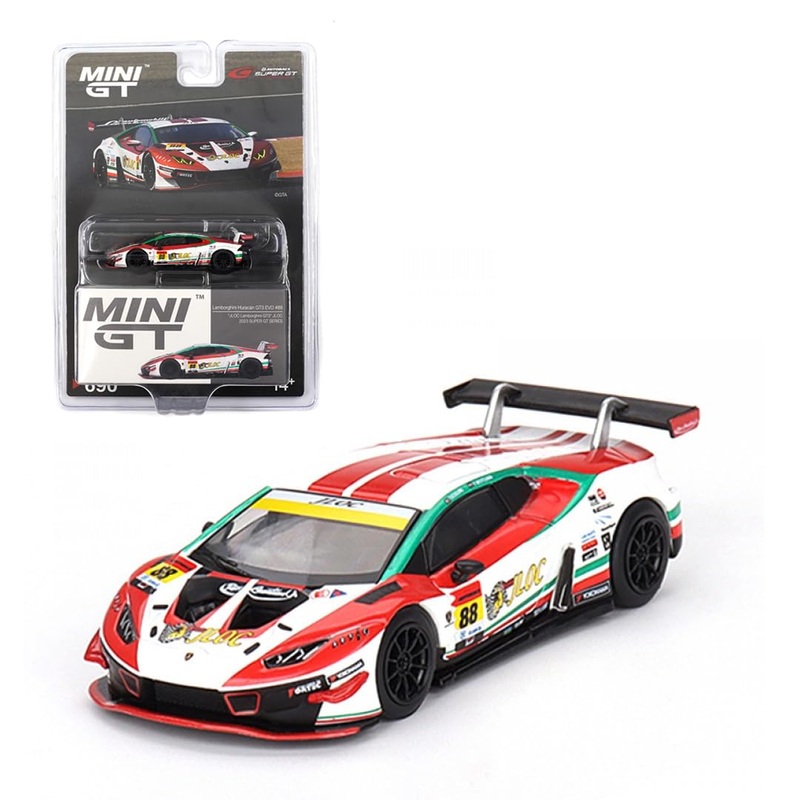 Mini GT Lamborghini Huracan GT3 EVO #88 JLOC Lamborghini GT3 JLOC 2023 Super GT Series