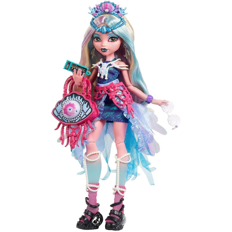 Monster High Lagoona Blue Doll with Glam Monster Fest Outfit and Festival Themed Accessories Like Snacks, Band Poster, Statement Bag and More