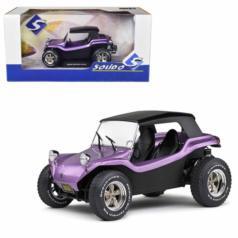Solido 1:18 1968 Manx Meyers Buggy with Soft Top (Purple Metallic) Diecast Car Model