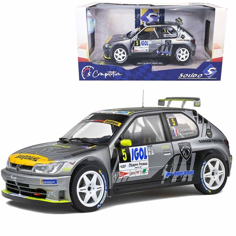 Solido 1:18 Peugeot 306 Maxi  Rally du Mont Blanc 2021 #5 Delecour | Diecast Rally Car Model